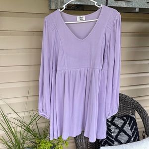 Women’s Lavender Long Sleeve Mini Dress